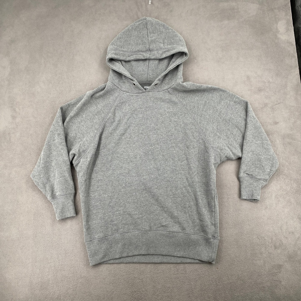 Aerie Womens Small Grey Heathered Raglan Sleeve Pullover Hoodie Sweatshirt